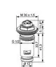 Thermostat-Oberteil mit präziser Einstellung, geeignet für VHK, G 1/2, von IMI Hydronic Engineering, dargestellt in einer technischen Zeichnung mit Maßangaben.